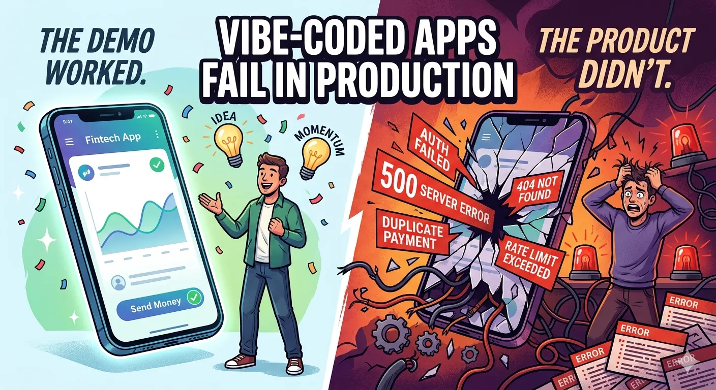 A polished app demo cracking apart under production pressure